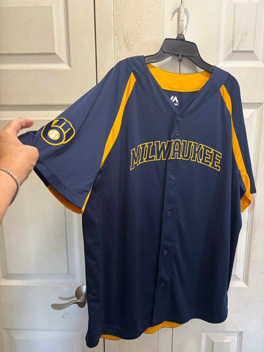 Milwaukee Navy and Gold jersey